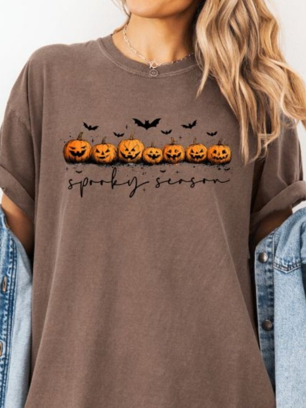 NEW Spooky Pumpkins T-Shirt Halloween Graphic Tee Spooky Jack O Lantern Tee